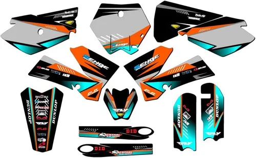 Miniatura 12 de Kit de base gráfica SX 105 Surge Black Senge 2006-2012 compatible con KTM