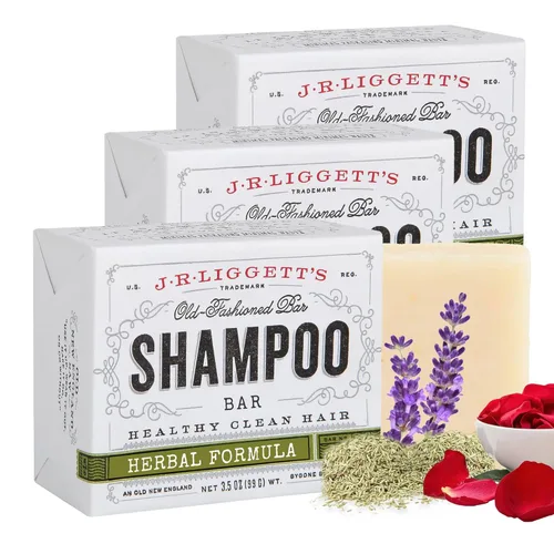 Miniatura 16 de J·R·LIGGETT'S Barra de champú – Fórmula de árbol de té, barra de champú sólida totalmente natural para cabello con aceite de coco y aceite