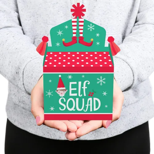 Miniatura 7 de Big Dot of Happiness Elf Squad - Caja de golosinas para fiestas – Cajas de elfo para niños para Navidad y fiesta de cumpleaños – Juego de 12