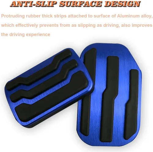 Miniatura 5 de 2 fundas antideslizantes de aluminio para pedal de freno y acelerador de gas para Ford F-150 2015 2016 2017 2018 2019 2020, no compatibles con F150