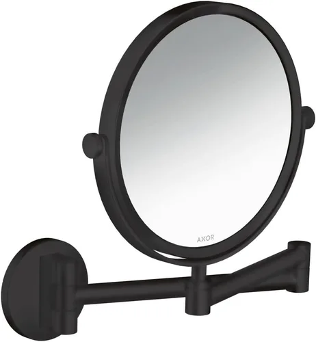 Miniatura 3 de AXOR Espejo de afeitar moderno circular universal en cromo negro cepillado, 42849340