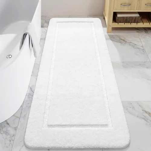 Miniatura 20 de LOCHAS Alfombras de baño, alfombra larga de baño de 24" x 60", alfombra antideslizante lavable para baño, alfombra suave y gruesa absorbente