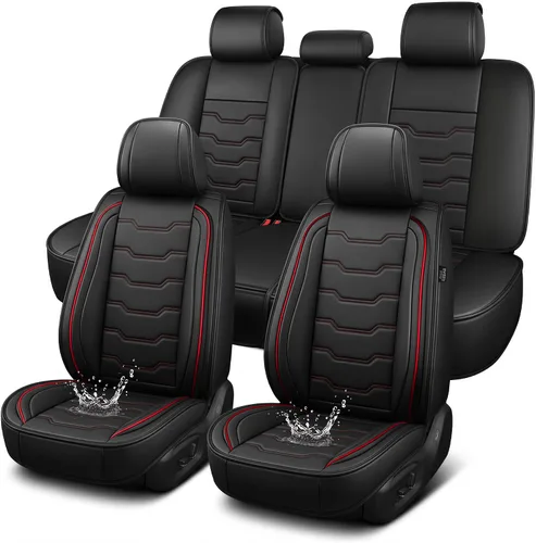 Miniatura 13 de DISUTOGO Juego completo de fundas de asiento para Honda Civic 2003-2024 2025 2026, impermeables, de cuero de primera calidad para fundas de asiento