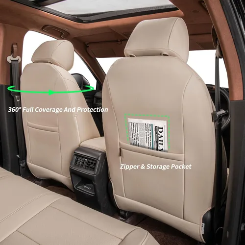 Miniatura 4 de coverdream Fundas de asiento HR-V de ajuste personalizado para Honda HRV EX, EX-L 2016 2017 2018 y 2016-2020 2021 2022 LX SUV, protector de asiento