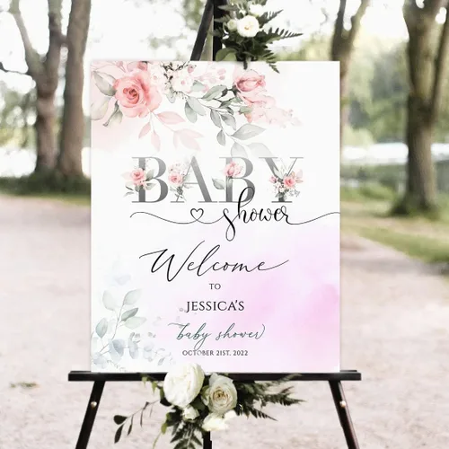 Miniatura 7 de Generic Greenery - Letrero personalizado para baby shower, 12 x 18 pulgadas, plástico, resistente a la intemperie y a la decoloración, letrero