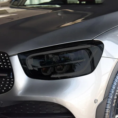 JCAKES Adhesivo transparente de TPU para faros delanteros de coche, color negro, para Mercedes Benz GLE GLS 2016-presente Accesorios