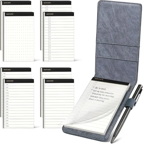 Miniatura 9 de WEMATE Juego de 10 Piezas de Soportes Pequeños para Bloc de Notas, Cuaderno de Bolsillo - Incluye Mini Soporte para Bloc de Notas de Bolsillo con 8