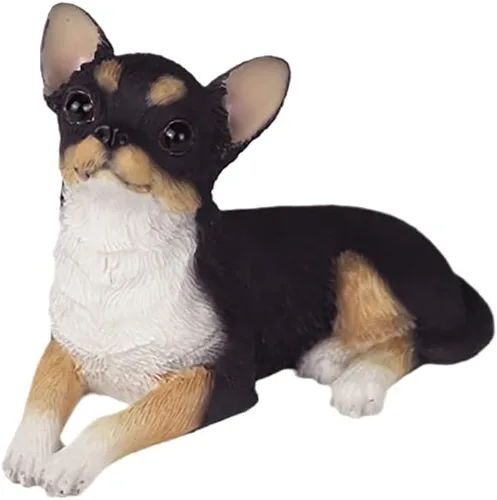 Miniatura 4 de 1 mini estatuilla de resina de Chihuahua de 2 pulgadas, mini regalos conmemorativos para perros, figuras de perro, decoración de automóvil, Negro