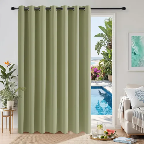 Miniatura 20 de RYB HOME - Cortinas opacas para patio - Cortinas con ojales sólidos, paneles de ventana grandes, eficiencia energética, cortinas de privacidad
