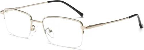 Miniatura 8 de LJCZKA Gafas de bloqueo de luz azul sin montura para mujeres y hombres, lentes rectangulares frescos para computadora de negocios
