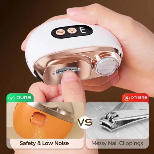Miniatura 5 de Cortaúñas eléctrico multifuncional, kit de aseo recargable de 3 velocidades ajustables, pulido y cuidado suaves, amoladora automática portátil