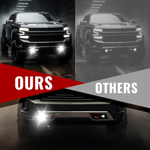 Miniatura 5 de HECASA Faros antiniebla LED compatibles con Chevy Silverado 1500 2019-2022 (nuevo cuerpo) faros antiniebla delanteros de repuesto para 84125494