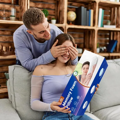Miniatura 7 de Almohadas de espuma viscoelástica, almohada de cama para dormir de lado, espalda y boca abajo, almohada cervical para dormir con funda extraíble