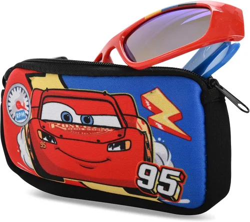 Miniatura 3 de Disney Cars - Gafas de sol para niños con funda de transporte para gafas a juego y protección UV
