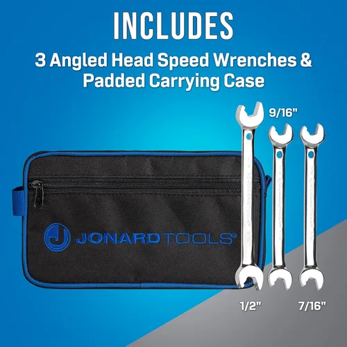 Miniatura 6 de Jonard Tools ASW-3 Kit de llaves de velocidad, 9/16 pulgadas, 1/2 pulgadas, 7/16 pulgadas, cromo