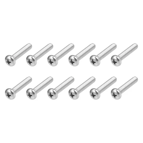 Miniatura 55 de METALLIXITY Tornillos de máquina (M2 x 0.118 in), 30 unidades, pernos Phillips cruzados de acero inoxidable 304, para instalación de muebles