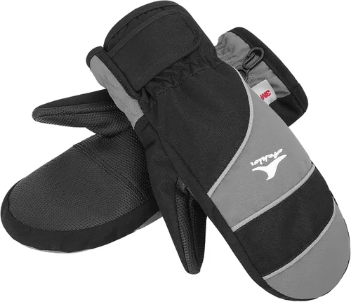 Achiou Guantes de esquí para niños, guantes de nieve impermeables de invierno para niños, guantes de snowboard cálidos para pantalla táctil, para