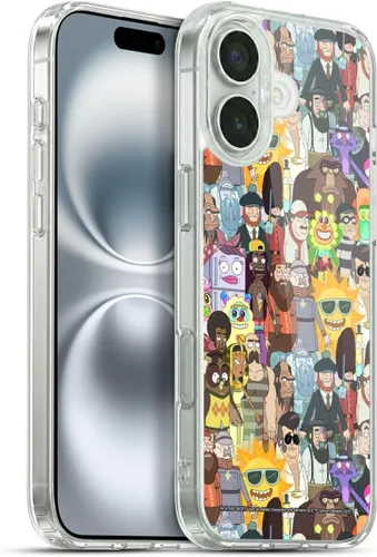Miniatura 120 de Head Case Designs Funda de gel con licencia oficial de Rick and Morty Aliens Season 3 [protección de grado militar] compatible con Apple iPhone 12