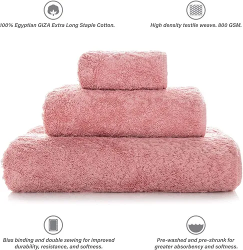 Miniatura 4 de Graccioza Egoist - Paño de lavado 12 x 12 pulgadas, 100% algodón egipcio Giza de 800 GSM, elegante paño de baño de diseño sólido, toallas de baño
