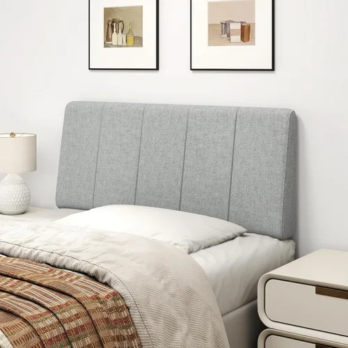 Miniatura 8 de Cabecero Tamaño Queen Solamente - Sin Ensamblaje, Cabecero Tapizado Tamaño Queen Tela de Lino Estilo Moderno Cabeceros para Cama Ajustable Negro