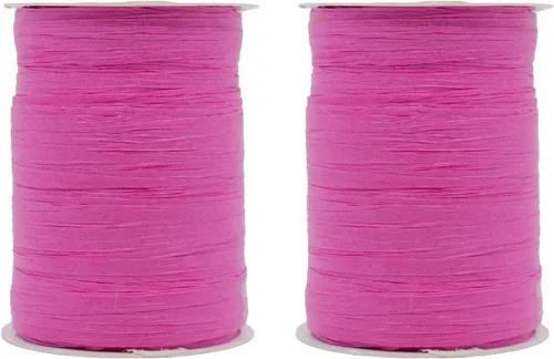 Miniatura 13 de Paquete de 2 rollos de cinta de rafia de papel de 200 yardas para embalaje y decoración de papel kraft (aguamarina)