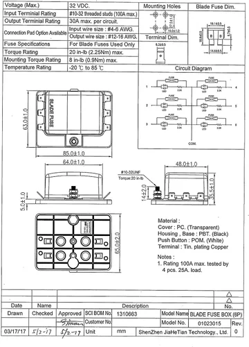 Miniatura 5 de DC 12 ~ 32 V Blade Fuse Box Holder con kit de luz de advertencia LED para bloque de fusibles marino automático, fusibles incluidos