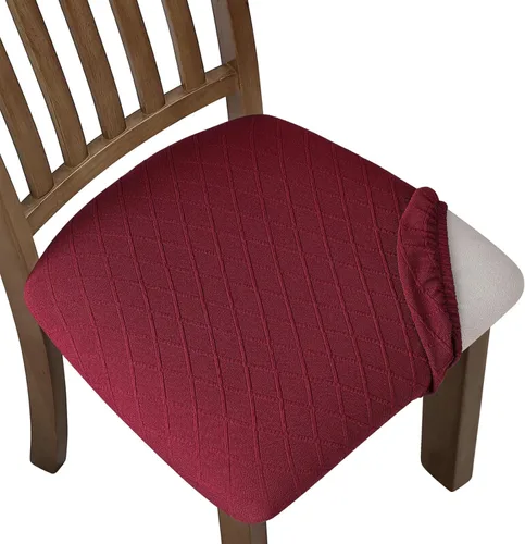 Miniatura 29 de Fuloon Fundas Elásticas para Cojines de Asiento 6 Piezas, Fundas Lavables para Asientos de Sillas, Fundas para Sillas de Comedor para Hotel