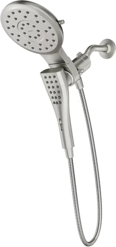 Miniatura 2 de Moen Verso Combinación de Cabezal de Ducha de Lluvia y Ducha de Mano con Dial Infiniti y Acoplamiento Magnetix, Manguera de 60 pulgadas, Níquel