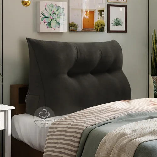 Miniatura 50 de Almohada WOWMAX grande de apoyo con forma triangular, almohada con forma de cuña para respaldo o lectura, cabecero para el día de la Madre