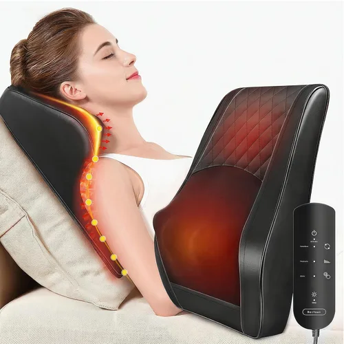 Masajeador de cuello y espalda con calor, masajeadores eléctricos para cuello y espalda, almohada de masaje 3D para espalda, cuello, hombros, alivio