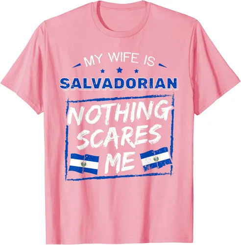 Miniatura 88 de Camiseta con la bandera de raíces salvadoreñas de El Salvador My Wife Is Salvadoran Roots, Negro
