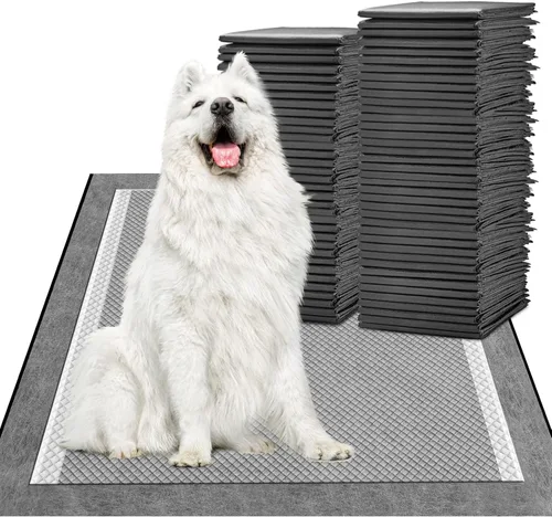 Miniatura 13 de MIZOK Almohadillas para cachorros para perros de 23 x 24 pulgadas, almohadillas para mascotas que eliminan el olor a carbón para perros, absorben