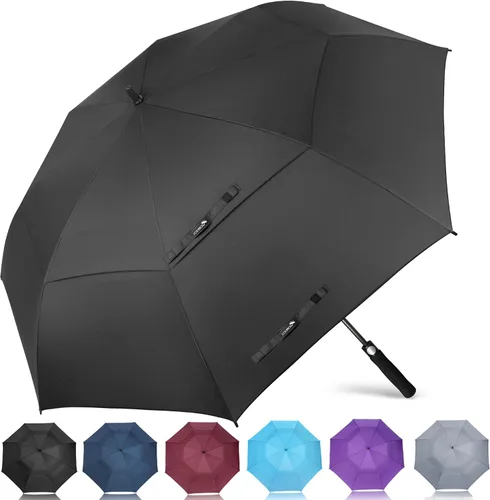 Miniatura 32 de ZOMAKE - Paraguas de golf a prueba de viento, extragrande, de gran tamaño, de doble dosel resistente para lluvia, juegos deportivos y carrito