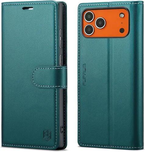 Miniatura 15 de Funda tipo cartera para iPhone 17 Pro Max con tarjetero de crédito, de piel sintética, con función atril, funda protectora a prueba de golpes