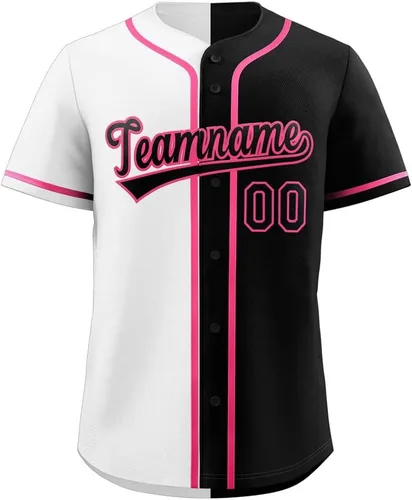 Miniatura 23 de Camiseta de béisbol dividida personalizada con botones y número de nombre cosido personalizado para hombres/mujeres/niños