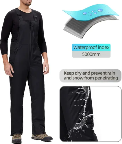 Miniatura 6 de BenBoy Pantalones de esquí para hombre, impermeables, aislados, antidesgarros, para snowboard, invierno