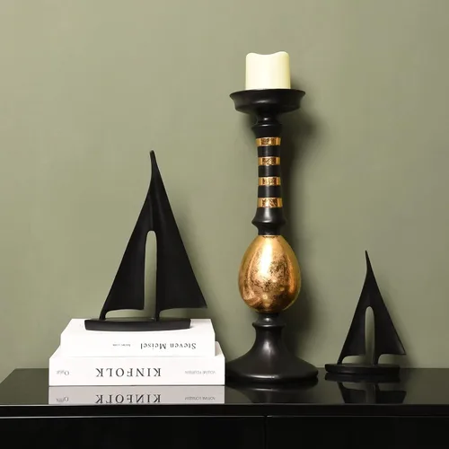 Miniatura 6 de Saysmile Esculturas modernas para decoración del hogar, adorno de decoración de velero, decoración de estatua de barco, esculturas artísticas