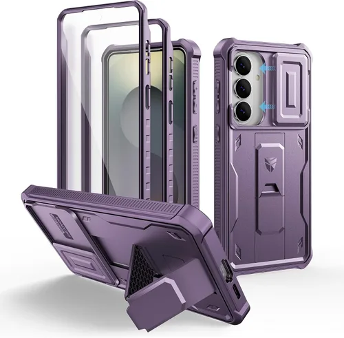 Miniatura 62 de Dexnor Funda para Samsung Galaxy S24 con Cubierta Deslizante Integrada para Cámara y Protector de Pantalla y Soporte, Funda Resistente a los Golpes