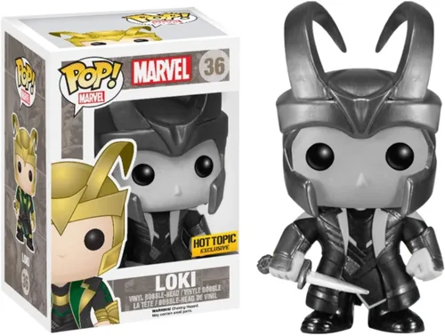 Miniatura 2 de 5Star-TD Funko Pop! Marvel Loki negro/blanco con casco figura #36 tema candente exclusivo