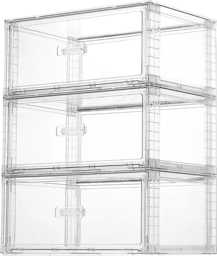 Miniatura 10 de Vtopmart - 2 paquetes de grandes contenedores de almacenamiento apilables transparentes de 27QT, contenedores de almacenamiento de plástico