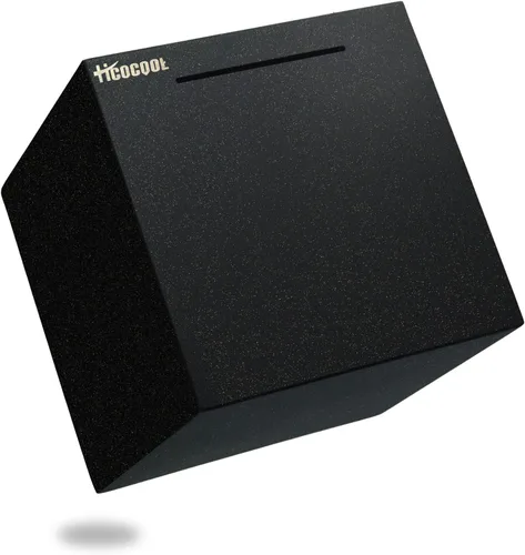 Miniatura 10 de hicocool Alcancía para adultos debe romperse para abrir, alcancía de acero inoxidable para adultos para dinero real, banco de dinero de metal Negro