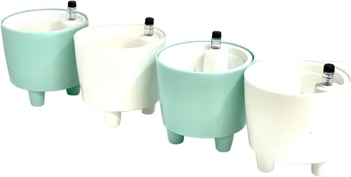 Miniatura 3 de Paquete de 4 mini macetas con indicador de nivel de agua para violetas africanas, plantas de interior pequeñas