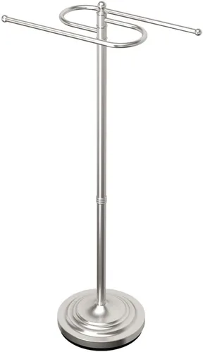 Gatco Estilo S, soporte para toallas para piso, 1506 Níquel Satinado