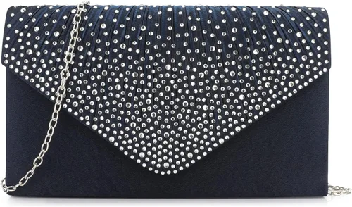 Miniatura 9 de Bolsos de mano BBjinronjy para mujer, bolso formal con diamantes de imitación para noche, bolsos de mano para boda, fiesta, cóctel, graduación, cena