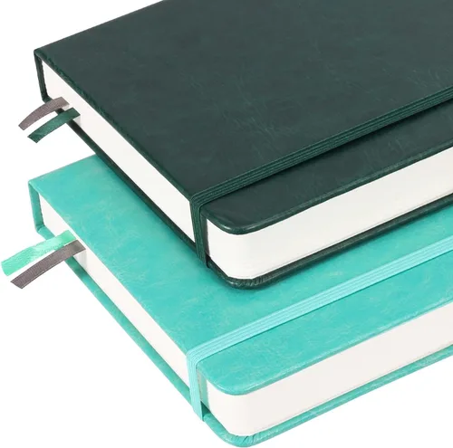 Miniatura 5 de Cuaderno de papel en blanco - 280 páginas A5 con papel en blanco de 100 g/m², papel grueso, tapa dura, cuero PU, 5.75" × 8.38" - Negro