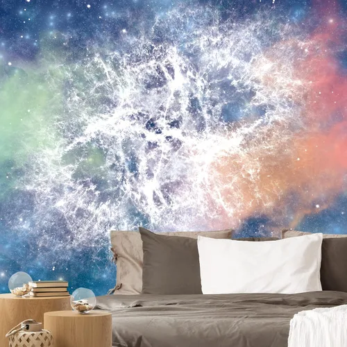 Miniatura 8 de NWT Calcomanía removible para pared, diseño de nube galáctica, estrella, nebulosa, fantasía, ciencia ficción, astronomía y arte espacial, arte