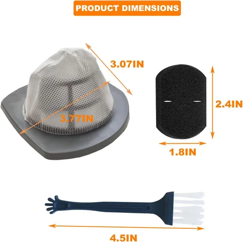 Miniatura 4 de Paquete de 2 filtros de vacío 2033 y 2 filtros de espuma compatibles con aspiradora ligera de peso pluma 20331, 20333, 20336, 20339, 2033M