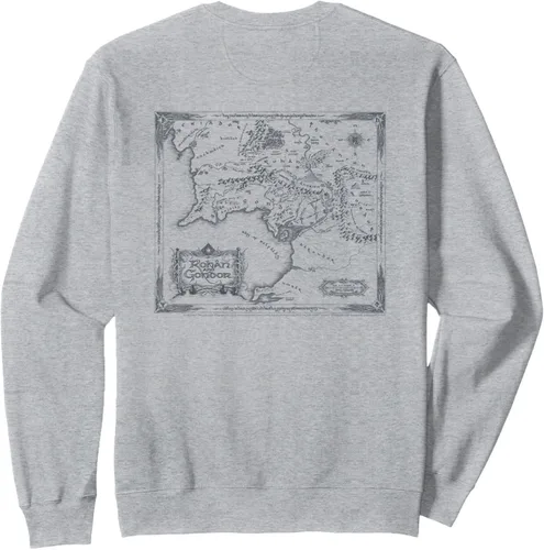 Miniatura 2 de The Lord of the Rings Sudadera con mapa y logotipo, gris, S