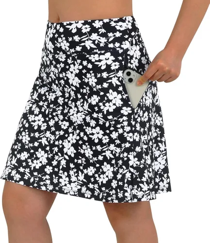 Miniatura 82 de ANIVIVO Faldas pantalón para mujer de 20 pulgadas de longitud a la rodilla, faldas deportivas de pickleball para tenis, golf y pickleball