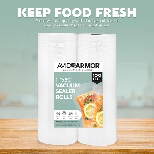 Miniatura 2 de Avid Armor Rollos de sellado al vacío, bolsas de sellado al vacío para almacenamiento de alimentos, bolsas selladoras al vacío para congelador